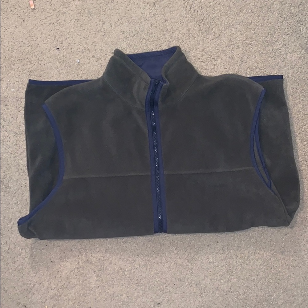 Brownish Gray Vest with Zipper and Pockets